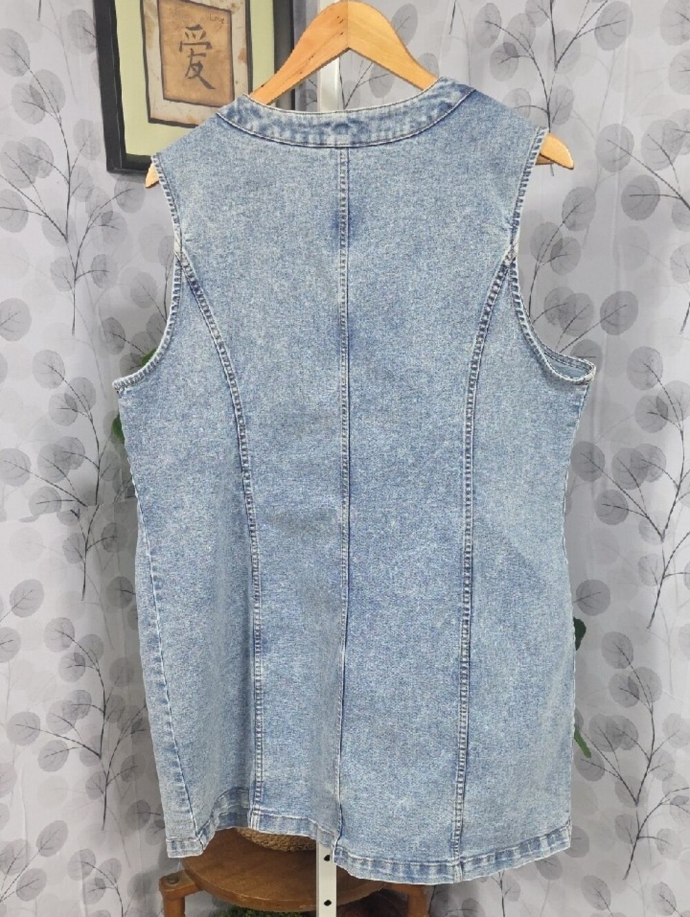 Frye Light Wash Denim Button-Front Mini Dress - Picture 6 of 7
